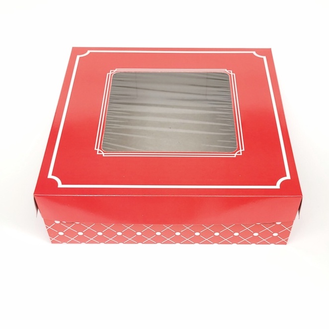 WPBR25258 - Box Dus Kue Lapis Bolu Merah 25 x 25 x 8