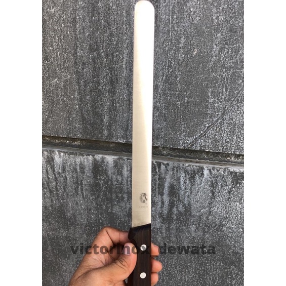 victorinox pisau slicing  with wooden handle cap payung kode 5.4100.25