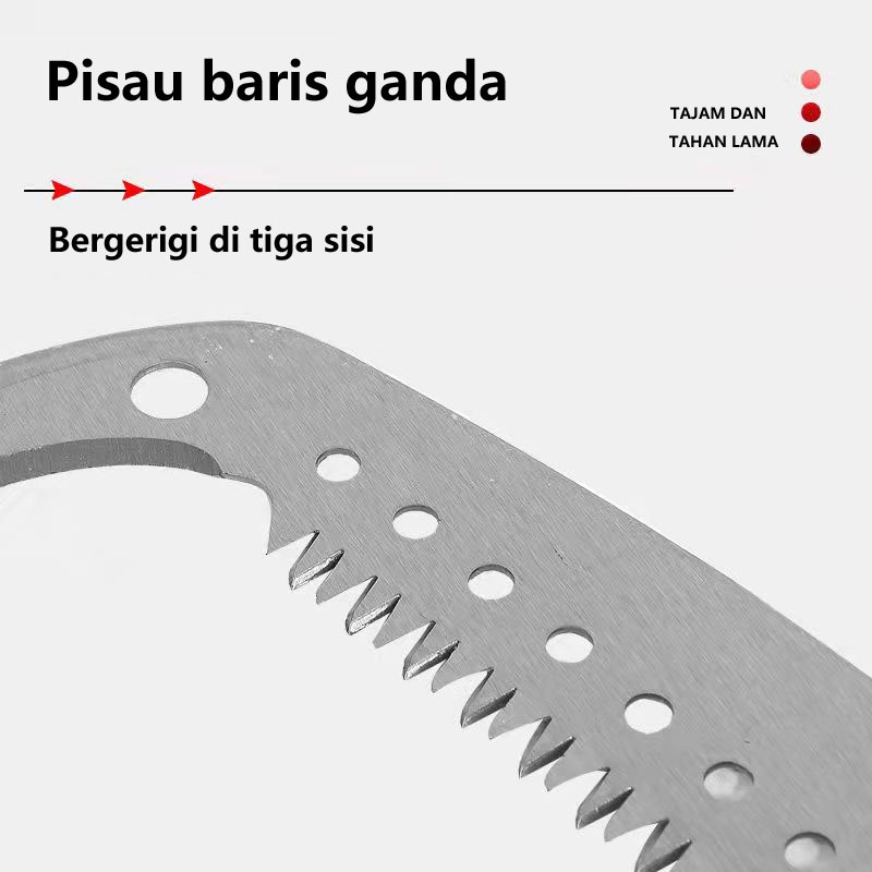 Gergaji Pemangkasan Cabang Ranting Dahan Benalu Tiang Tongkat Teleskopik