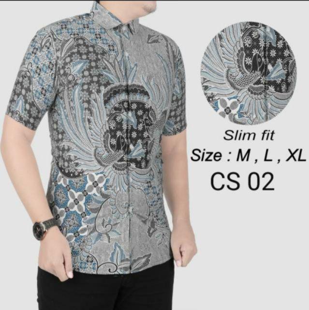 Kemeja Batik Pria Slim Fit Colindion Baju Batik Pria Slim Fit Cs02