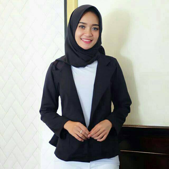 CHERRY BLAZER (KHUSUS HITAM) / BLAZER KERJA / BLAZER HITAM / LUARAN HITAM