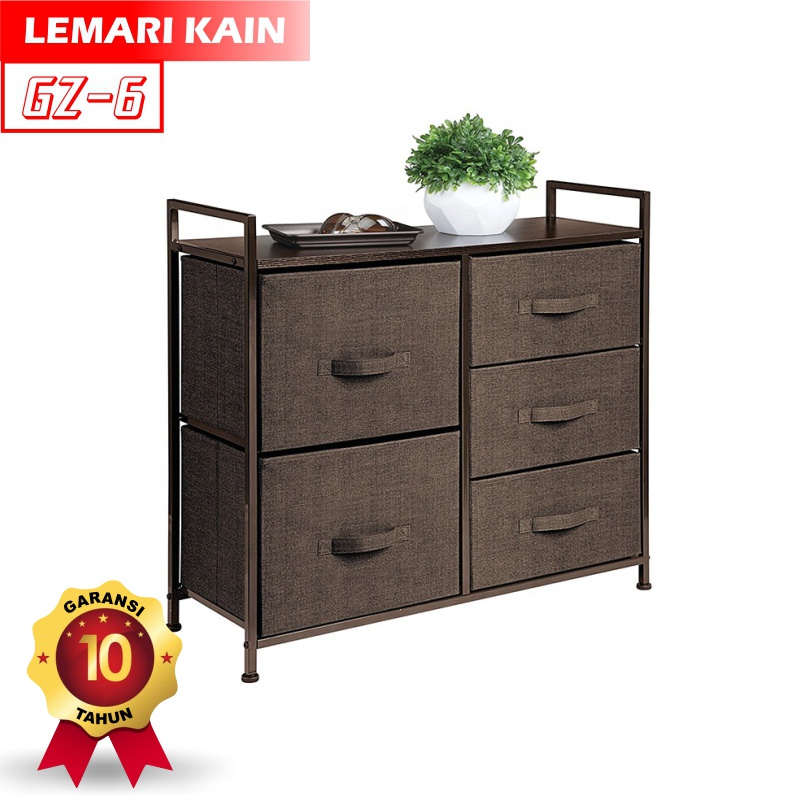 Lemari Susun Kain Linen Rak Penyimpanan Laci - Worldhome (GZ-6)