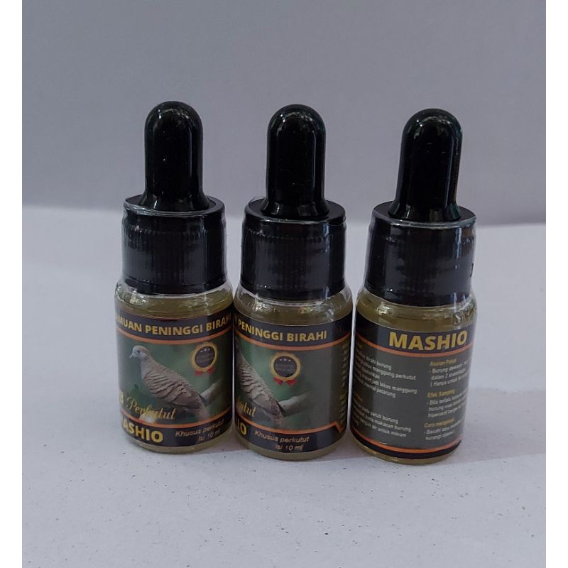 ramuan peninggi birahi perkutut mashio khusus perkutut 10 ml