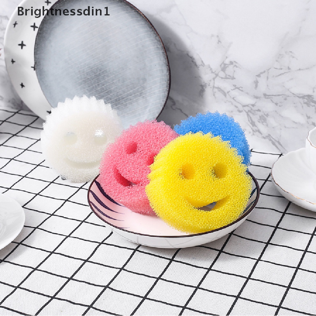 1 In 1 Spons Cuci Piring Motif Smiley Untuk Alat Dapur