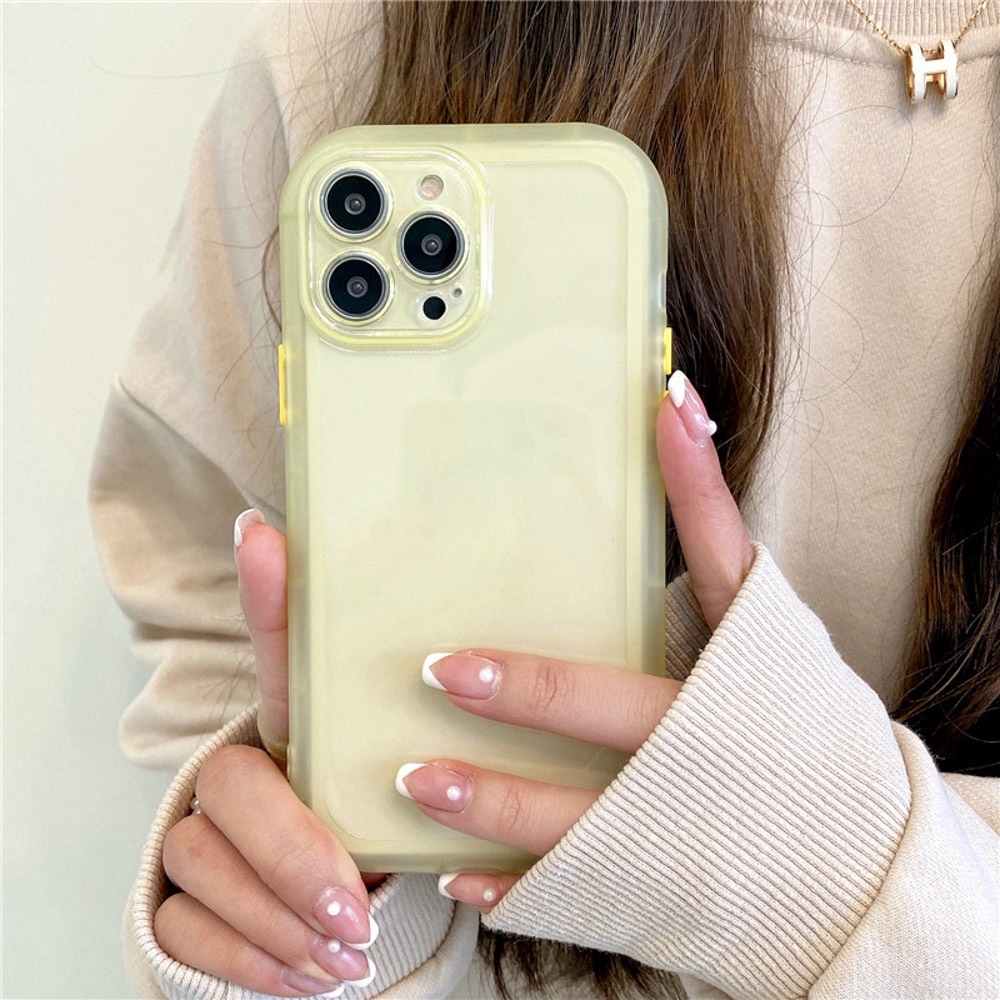 Casing Silikon TPU iPhone 11 12 13 14 Pro Max XS Max X XR 7 8 14Plus Se20 2022 Warna Permen