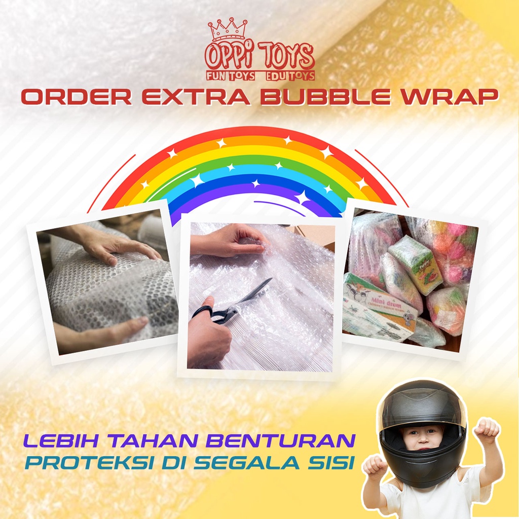 

Extra Bubble Wrap - Packing Tambahan [HANYA UNTUK ORDERAN EXTRA PACKING OPPI TOYS]