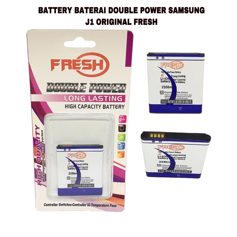 BATTERY BATERAI DOUBLE POWER SAMSUNG J1 ORIGINAL FRESH