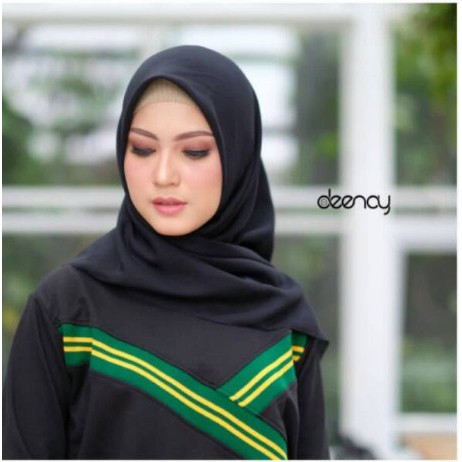 Hot NEW HIJAB DEENAY Liza VOAL LASER CUTING BLACK / HIJAB PLAIN VOAL original