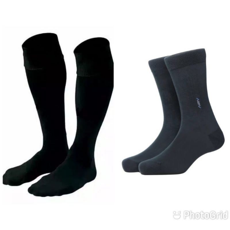 KAOS KAKI BOLA HITAM POLOS