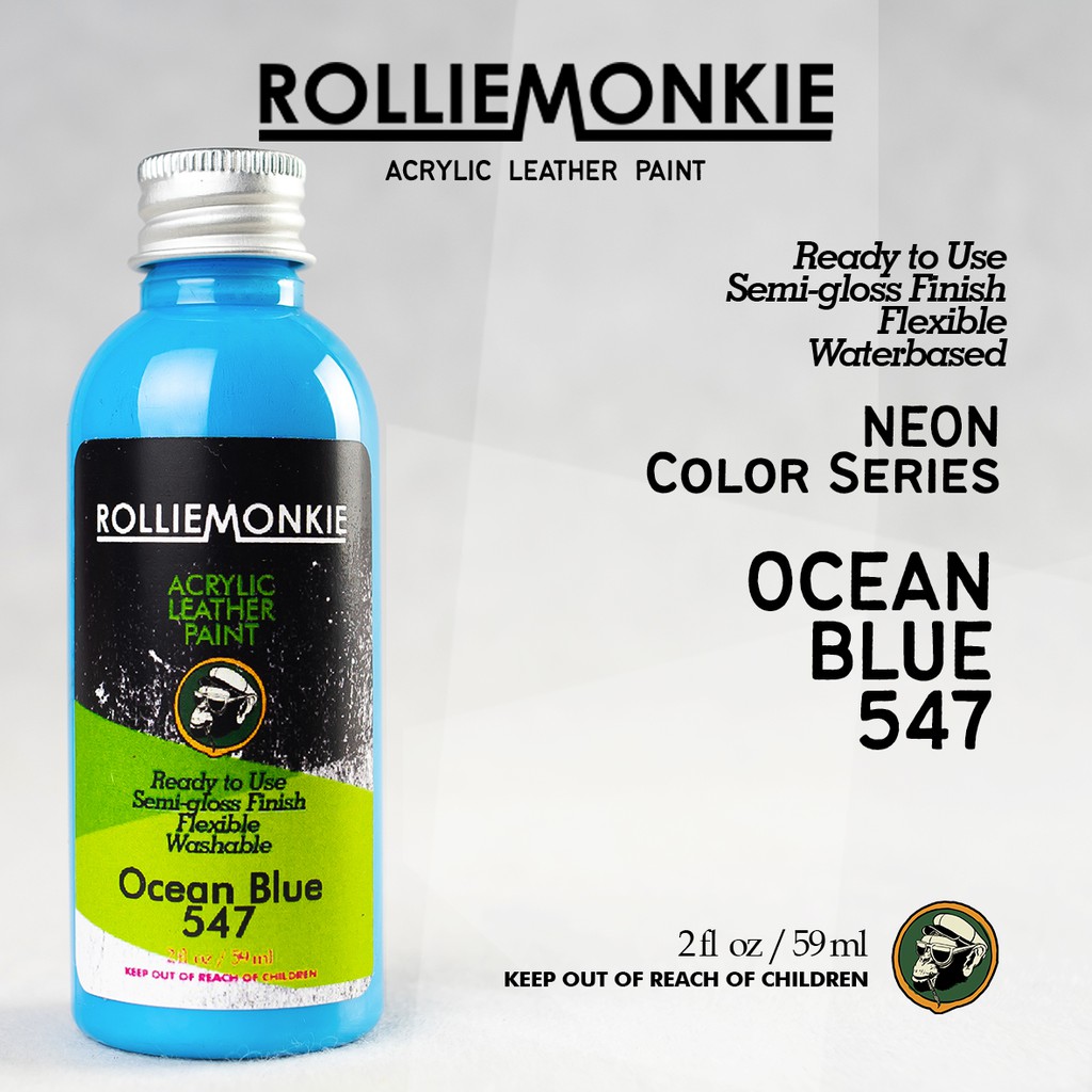 

Rolliemonkie Cat Acrylic Leather Paint - Ocean Blue, not angelus