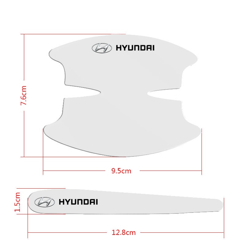 8pcs Stiker Pelindung Gagang Pintu Mobil Bahan Tpu Transparan Untuk Hyundai Getz Accent Atoz I20 Avega Trajet H1