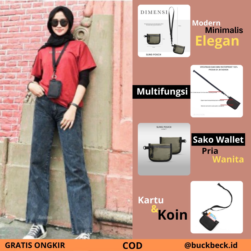 Dompet Kartu | Tas Gantung Leher | Sako Wallet Pria Wanita Murah