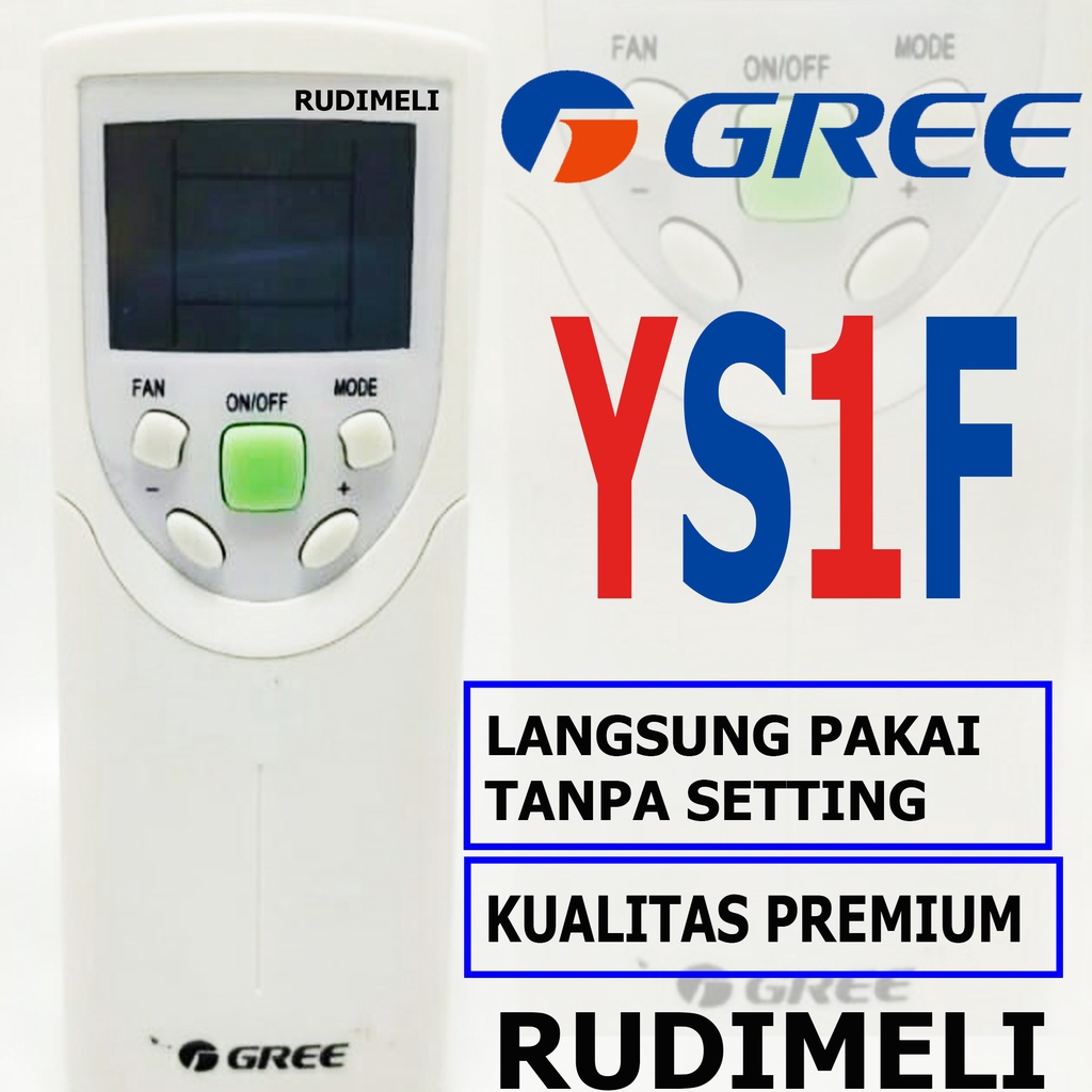 REMOTE AC / REMOT AC GREE YS1F TANPA SETTING/ LANGSUNG PAKAI