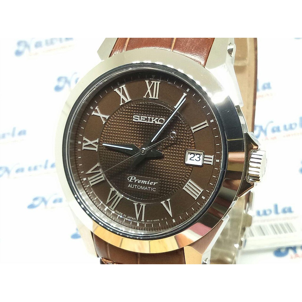 Seiko Premier SPB011J1 Automatic Sapphire Brown - Jam Tangan Pria SPB011