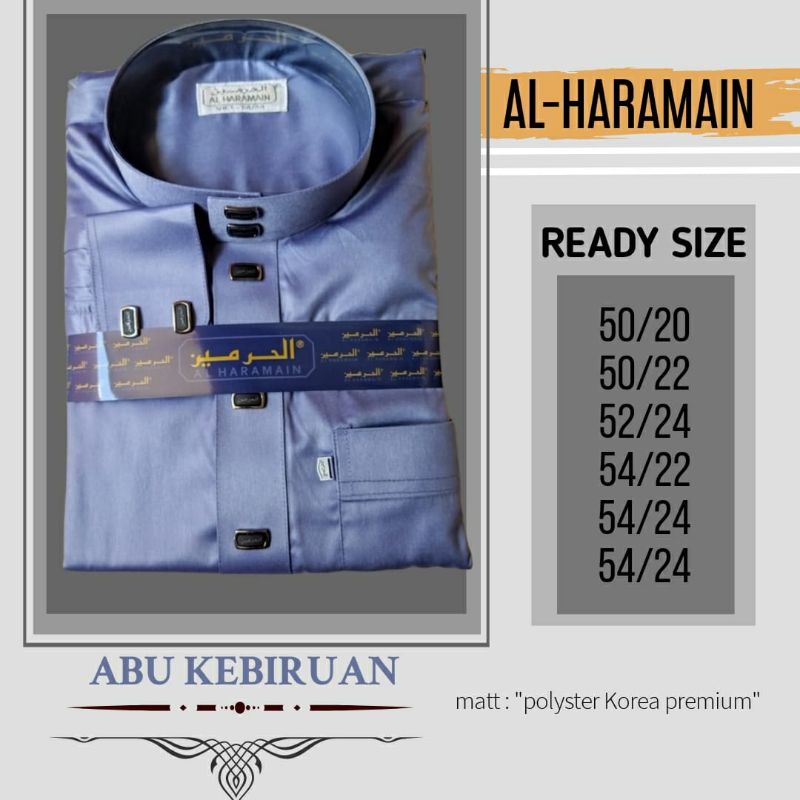 JUBAH AL HARAMAIN POLYESTER PREMIUM LENGAN MANSET