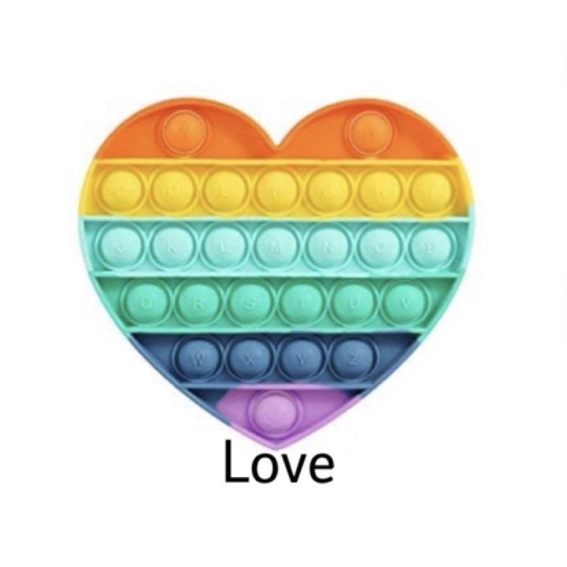 pop it murah banget mainan edukasi bulat unicorn rainbow indonesia tik tok cod among us-Love rainbow