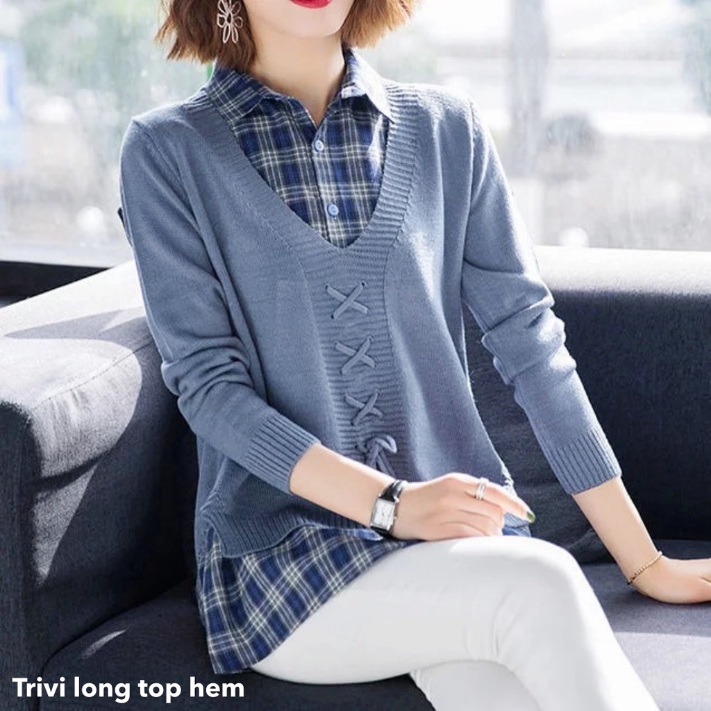 Trivi long top hem -Thejanclothes