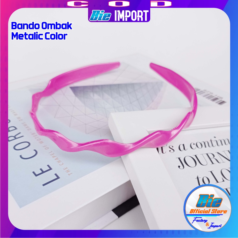 Bando Ombak Metalik Pastel Impor Best Seller