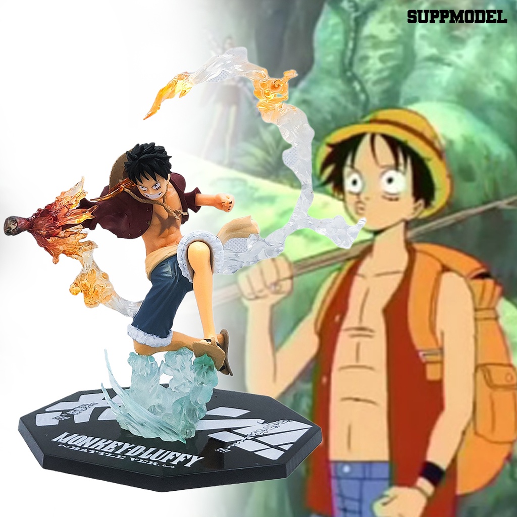 Action Figure Model Luffy One Piece Fire Fist Bahan PVC Untuk Hadiah Ulang Tahun