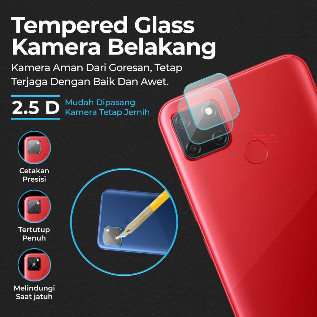 Tempered Glass Realme C12 HOGO Full Cover Anti Gores Kaca