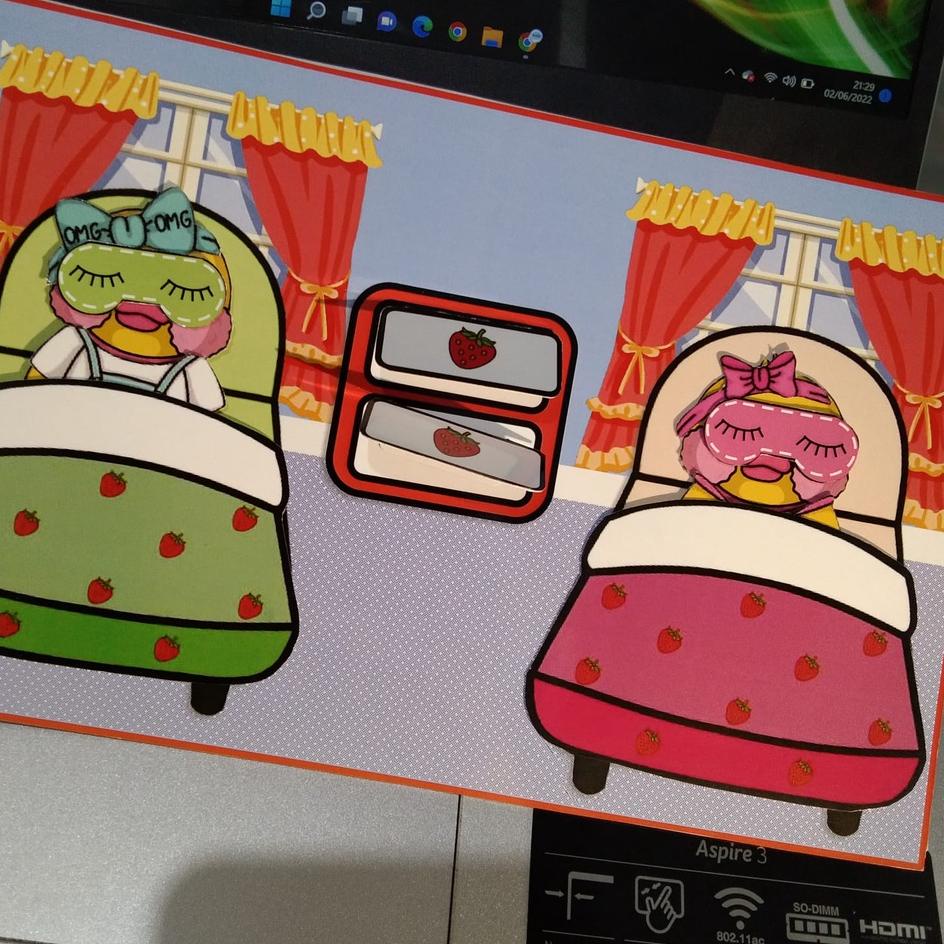 [COD] Bebek Viral Paperduck Mainan Edukasi Strawberry House 