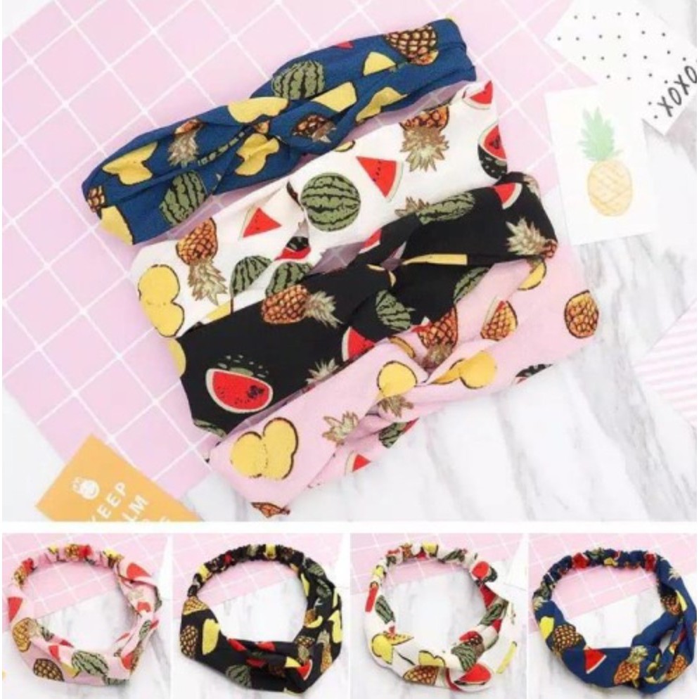 PA Bando Polos Salur - Bando Bandana Simpul Ala Korea - Headband - Bando Bandana Korea Untuk Wanita IR044