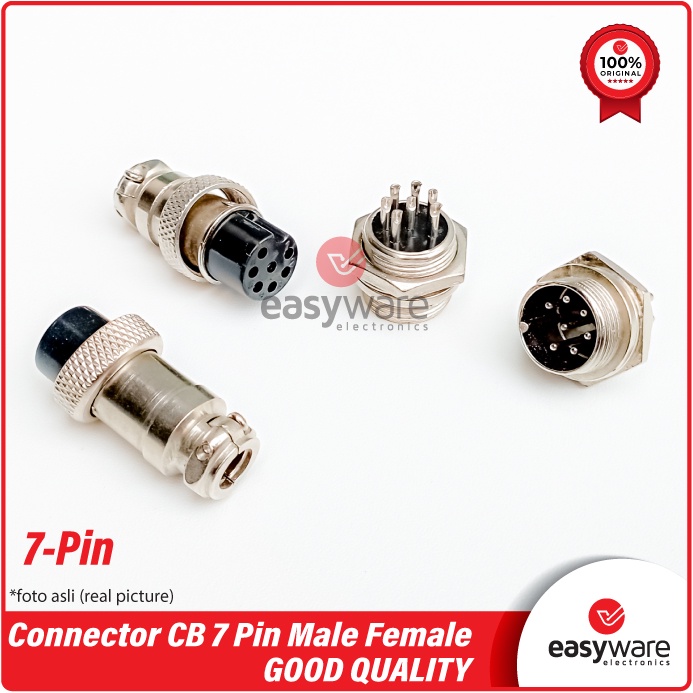 Set Jack Connector CB 7 Pin 7P 7Pin Set Socket CB 7 Pin Male Female