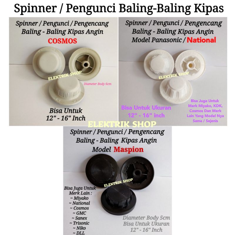 MUR PENGUNCI BALING BALING KIPAS ANGIN / SPINNER PENGUNCI BALING BALING KIPAS ANGIN