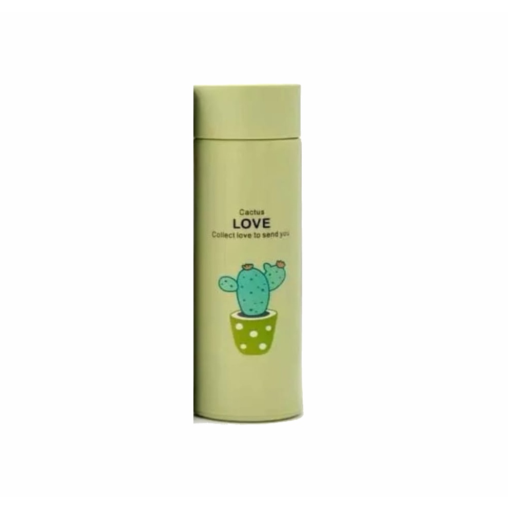 Botol Minum Kaca 450ml Motif Kaktus Unik Warna Warni / Tempat Minuman Bahan Kaca Aesthetic Cover Plastik / Thermos Tumbler Air 450 ml Murah Mini Karakter Lucu Unik Lucu Unik Korea Cantik Free BPA Tahan Panas