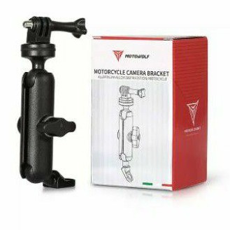 Breket Holder Kamera Go Pro Motowolf Di Helm Spion di Stang Motor dan Sepeda