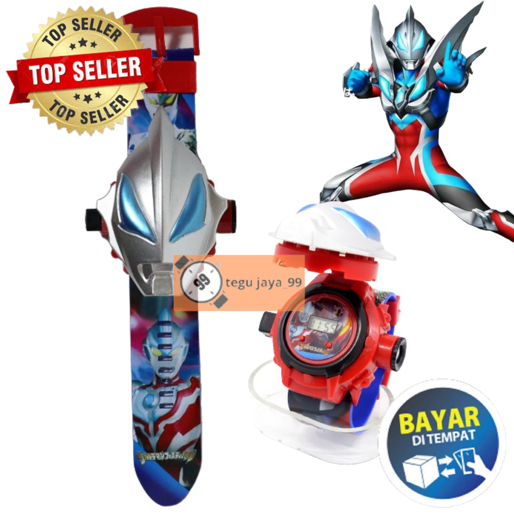 ULTRAMAN JAM TANGAN PROYEKTOR 24 GAMBAR KARAKTER FASHION ANAK LAKI LAKI TE0122 GROSIR MURAH