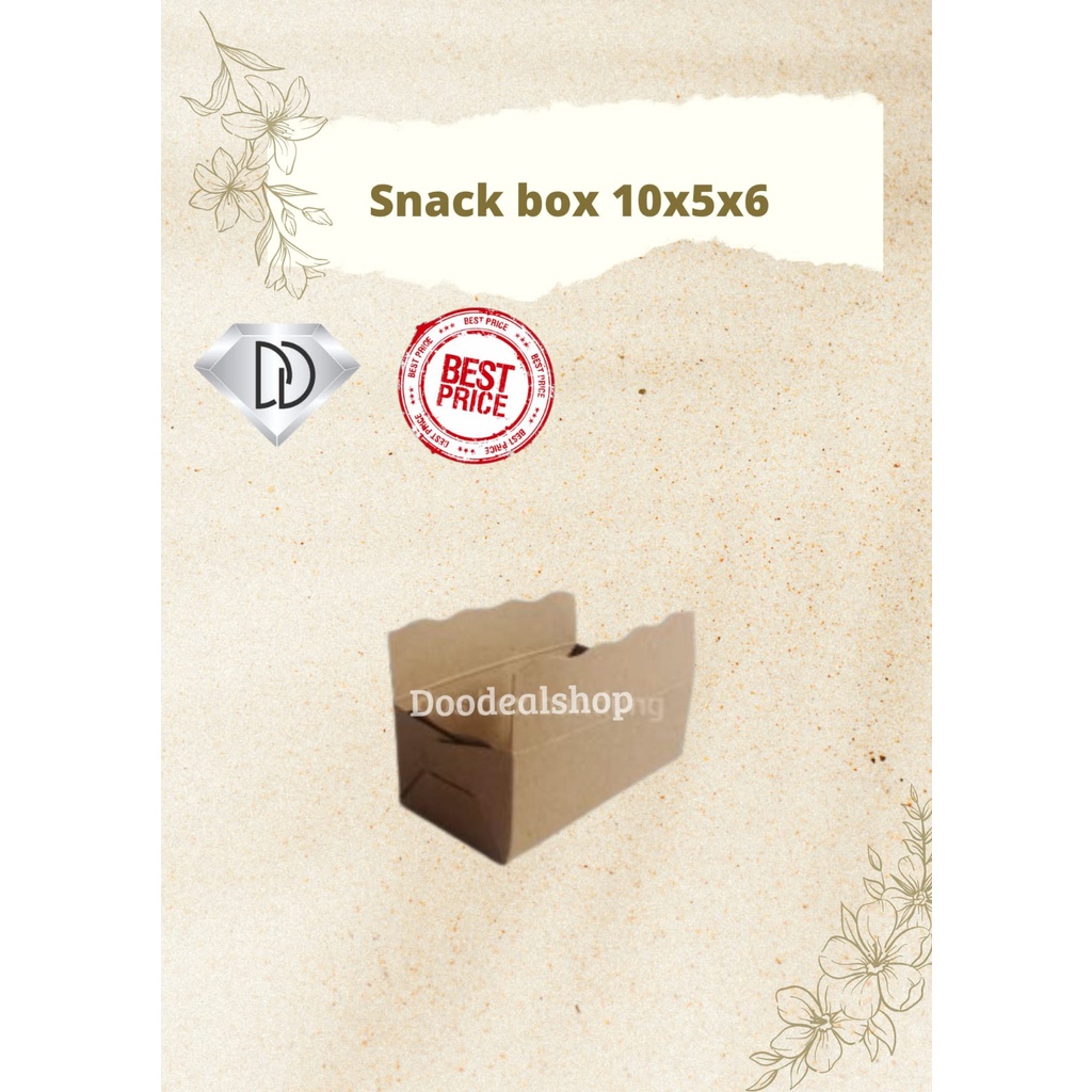 (100PCS) SNACK BOX MINI PIRING KERTAS 10x5x6 PIRING SNACK PIRING KERTAS MAKANAN PIRING SEKALI PAKAI 