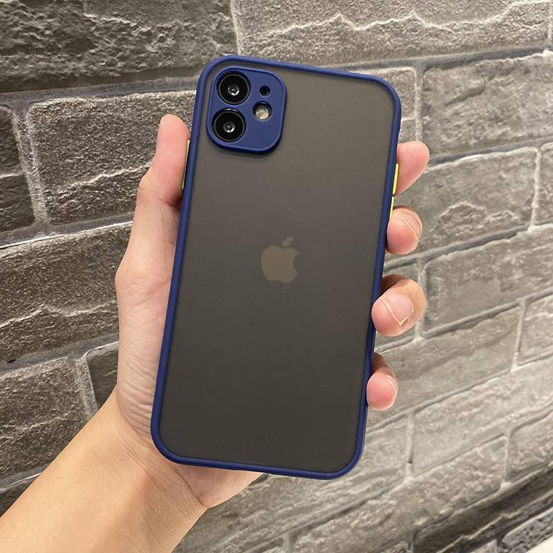 Soft Case Bumper Silikon Matte Transparan Shockproof Untuk iPhone 13 12 Mini SE 2022 2020 6 6S 7 8 Plus