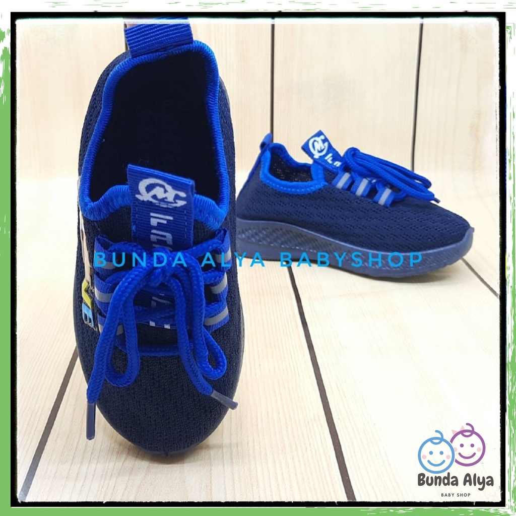 Sepatu Anak IMPORT Usia 2 3 4 5 6 Tahun Sol Lentur NAVY  Sepatu Anak Cowok Anti Licin 22 Sampai  31 Alas Karet