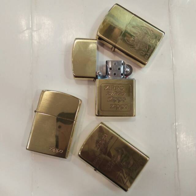 Korek Api Zippo Dua Denting Gold - Dua Suara - Dua Dentingan - Double Cling