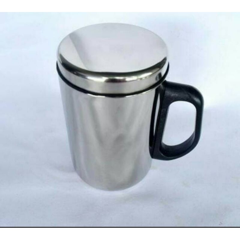 CANGKIR TUTUP ANTI PANAS / CANGKIR STAINLESS /MUG STAINLESS Cangkir Stainless