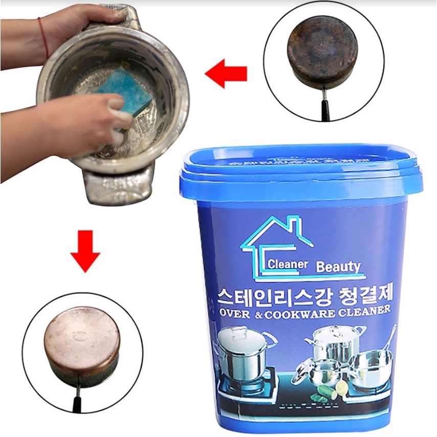 500 gr Korean Cleaner Beauty Polish Pembersih Stainless Steel Panci Noda Gosong polish Metal