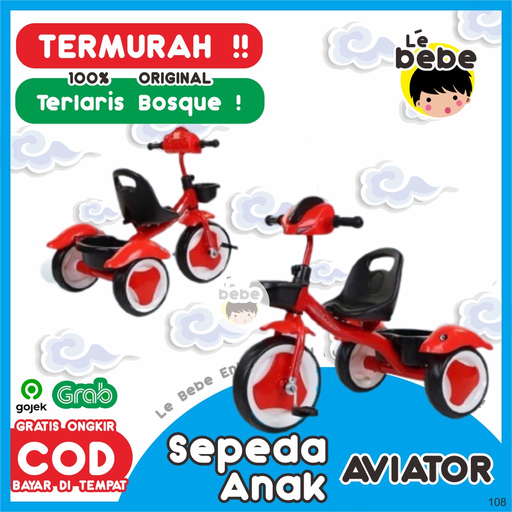 AVIATOR 108 Tricycle Stroller Micro Trike Smart Trike Sepeda BMX Sepeda Anak Bayi Sepeda Roda 3 Tiga