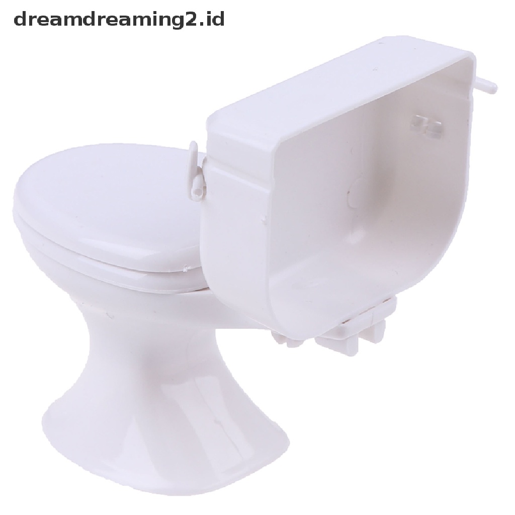 (LIKE) Miniatur Toilet Kamar Mandi Vintage Untuk Aksesoris Rumah Boneka