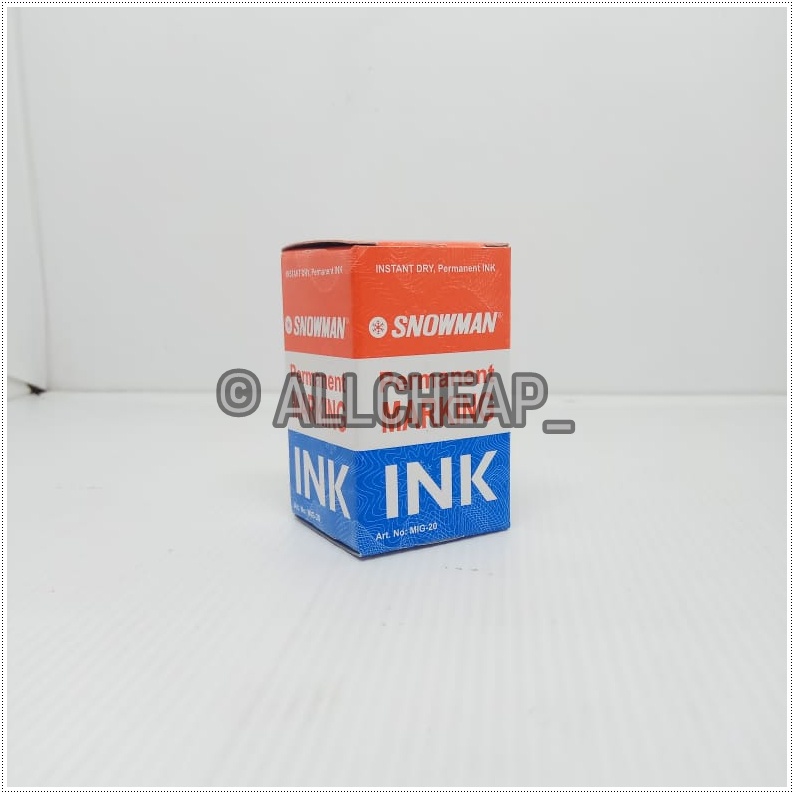 ISI ULANG TINTA REFILL SNOWMAN HITAM PERMANENT INK MARKING MIG - 20