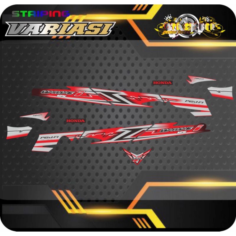 STRIPING VARIASI SUPRA X 125 TAHUN 2005-2013 MOTIF THAILAND WAVE V2