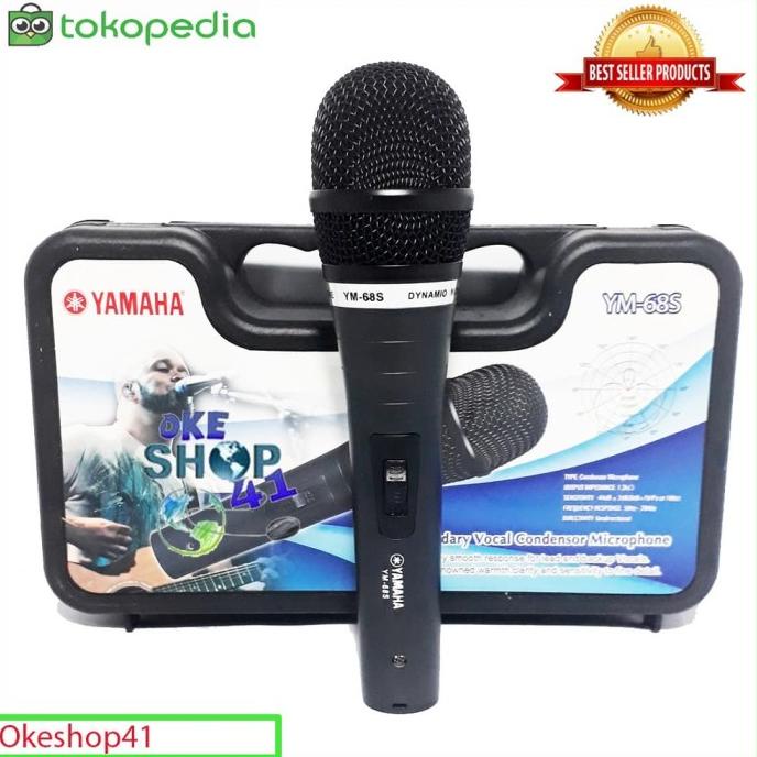READY COD ORIGINAL Yamaha YM-68S Microphone Vocal Profesional Mic Kabel Karaoke
