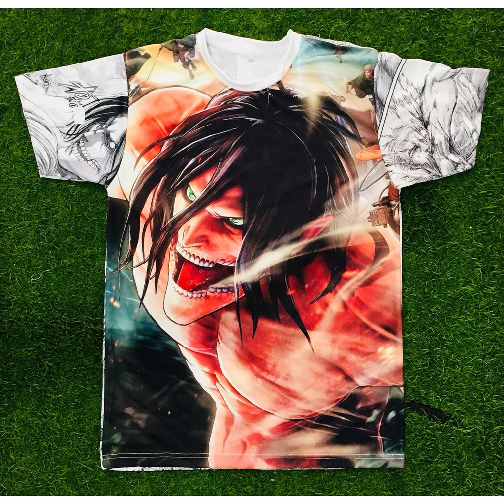 Tshirt Eren Titan Battle Attack on Titan Anime SNK AOT Shingeki No Kyojin