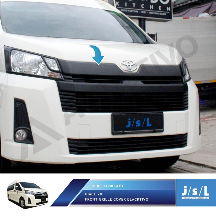 Aksesoris Fariasi Tambahan Hiace Front Grille JSL Grill Depan cover Blacktivo Original JSL