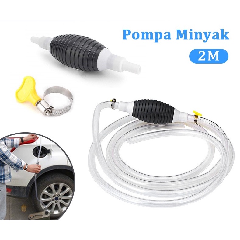 AM-37 Pipa 1 Meter dan 2 Meter Pompa Bensin Mobil / Motor Bisa Oli Minyak Alat Pompa Tangan Selang Penyedot Sedot Air Cairan Aquarium Manual