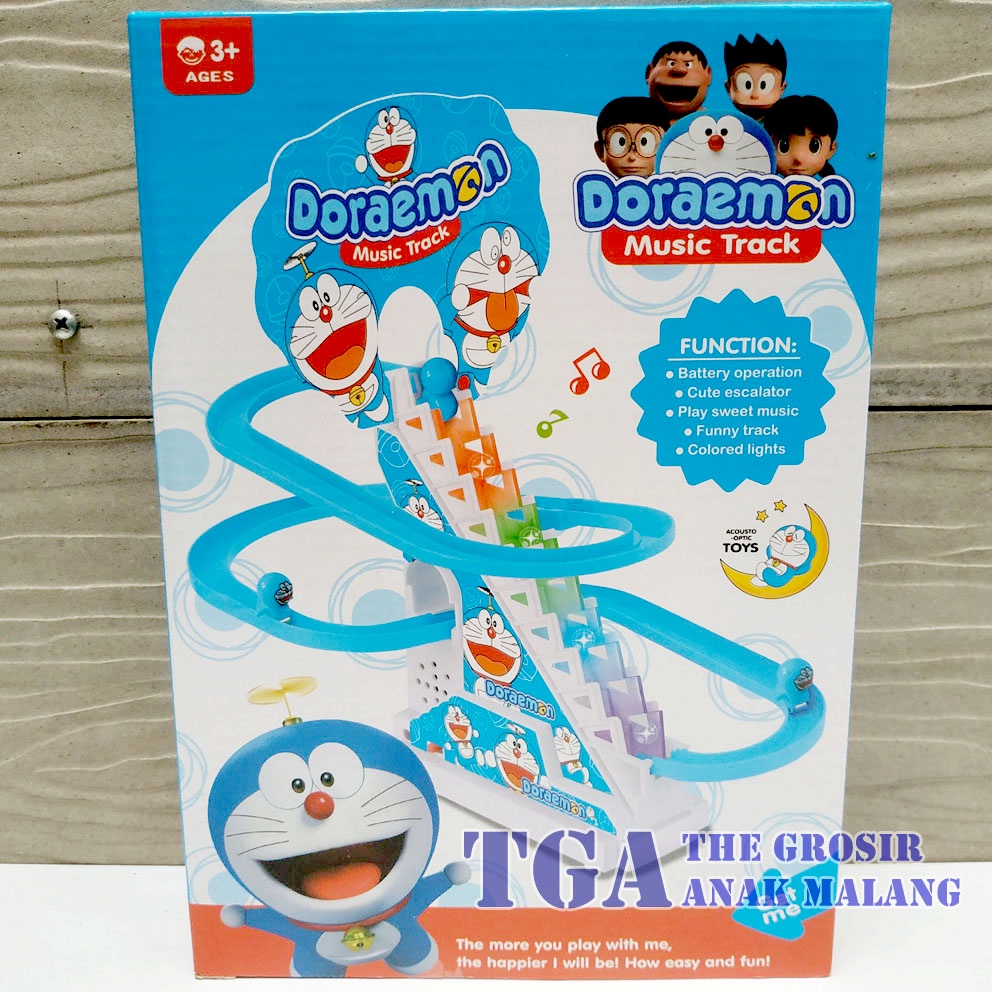 Slide Doraemon Mainan Seluncur Tangga Bisa Naik Turun Ada Musik &amp; Lampu