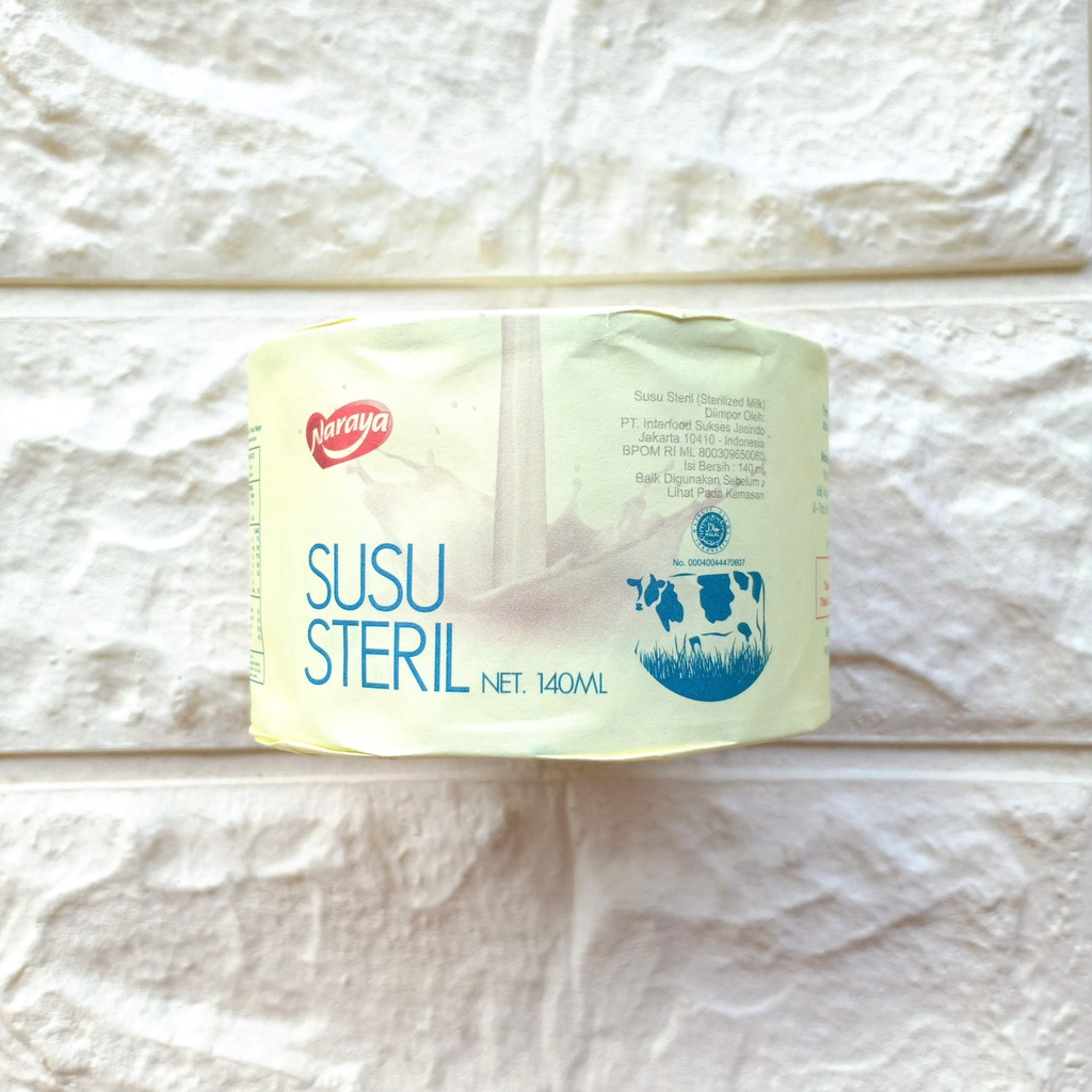 

Naraya Susu Steril 140ml Sterilized Milk Susu Sapi Segar Fresh Milk 140 ml Kaleng