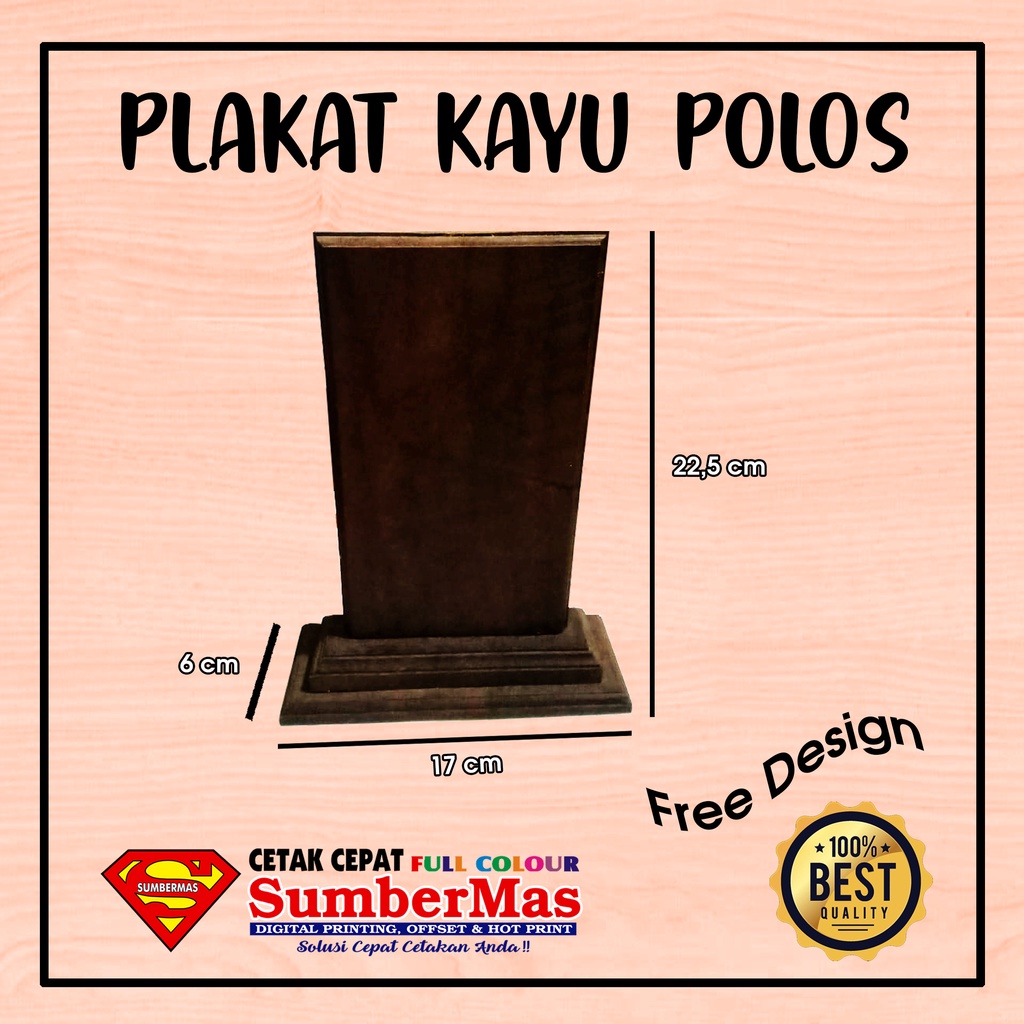 Plakat Kayu Polos