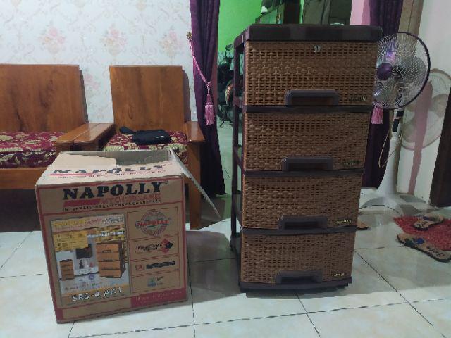 Lemari Plastik Napolly Rotan Susun 4