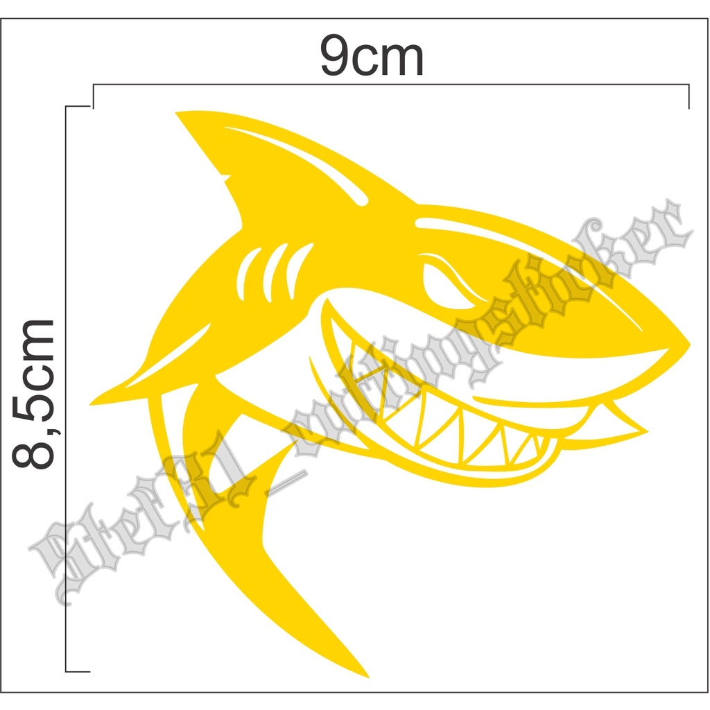 

Stiker cutting gambar hiu, sticker shark